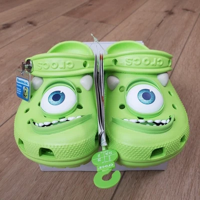 Zuecos Crocs Disney Pixar Monsters Inc Mike Wazowski Jóvenes Niños Grandes Talla J2 NUEVO Foto 1 de 4