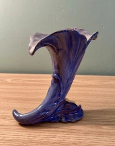 Stangl Terra Rose Blue Vase #3563 Hand Painted USA MCM 1968-1970 - Picture 1 of 7