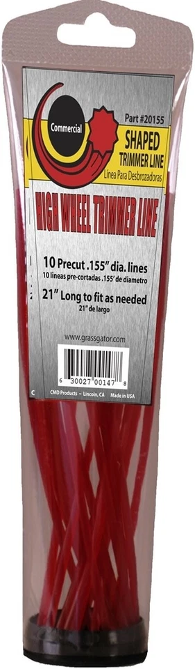 Grass Gator 20155A Pre-Cut Red Trimmer Line, 0.155-Inch x 21-Inch (10-Count) ... - Image 1 of 1