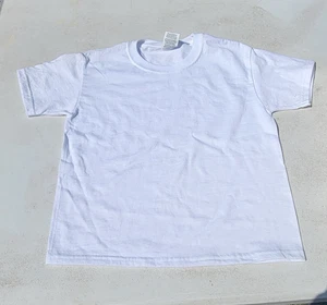 New Jerzees Heavyweight Blend White Small Crew Neck Short Sleeve T-Shirt HTV - Picture 1 of 5