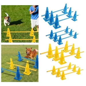 Dog Agility Hurdle Cone Set Dogs Jump Obstacle for Exercise Training Jump - Picture 1 of 16
