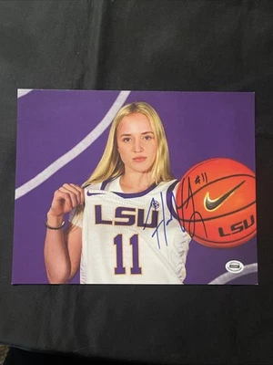 Hailey Van Lith LSU Signed 8x10” Photo/Poster • White Jersey/Hair Down W/COA 🏀 - Image 1 of 4