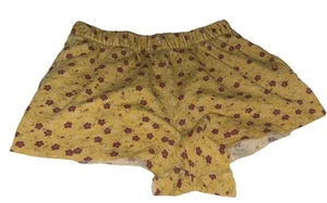 Pantaloncini Colsie Juniors Small Lounge Giallo con Fiori Rossi con Tasche - Foto 1 di 5