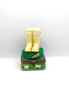 PHB Collection 3" gelbe Keramik Gartenstiefel aufklappbare Schmuckschatulle entworfen von MCF - Bild 1 von 10