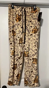 Pigiama donna Garfield And Coffee marrone pantalone da notte nuovo senza etichette - Foto 1 di 3