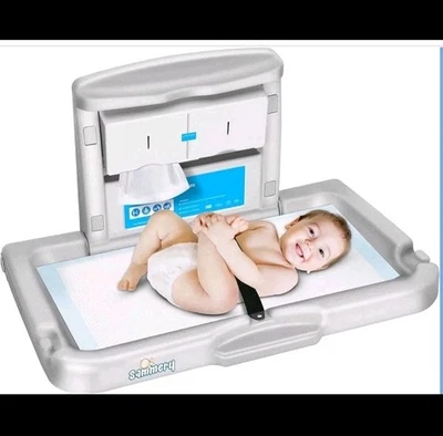 Mesa cambiadora comercial para bebés Sammery montada en la pared montaje horizontal  Foto 1 de 4