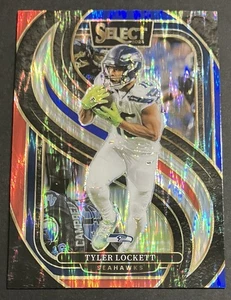 2024 Panini Select - Premier Level Tyler Lockett #199 Red & Blue Prizm Shock - Picture 1 of 2
