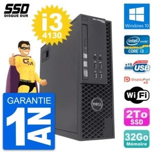 PC Dell Precision T1700 SFF Intel Core i3-4130 RAM 32Go SSD 2To Windows 10 Wifi - Imagen 1 de 6
