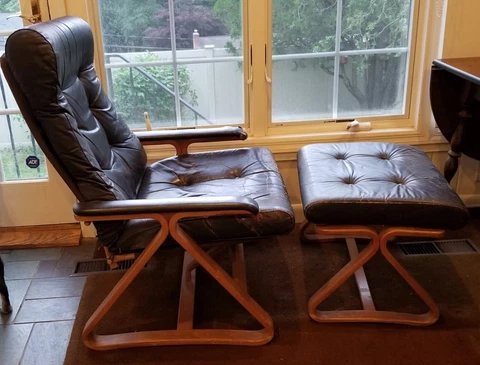 Plycraft Lounge Chair With Ottoman Cover