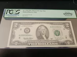 1995 Star FRN $2 Dollars Millennium. 1936-H* PCGS 65PPQ Gem NEW - Picture 1 of 2