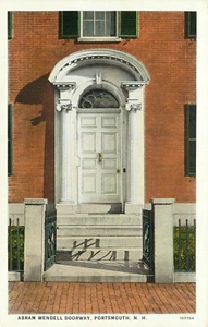 Postal Nuevo Hampshire Abram Wendell Puerta Portsmouth Borde Blanco Sin Publicar - Imagen 1 de 2