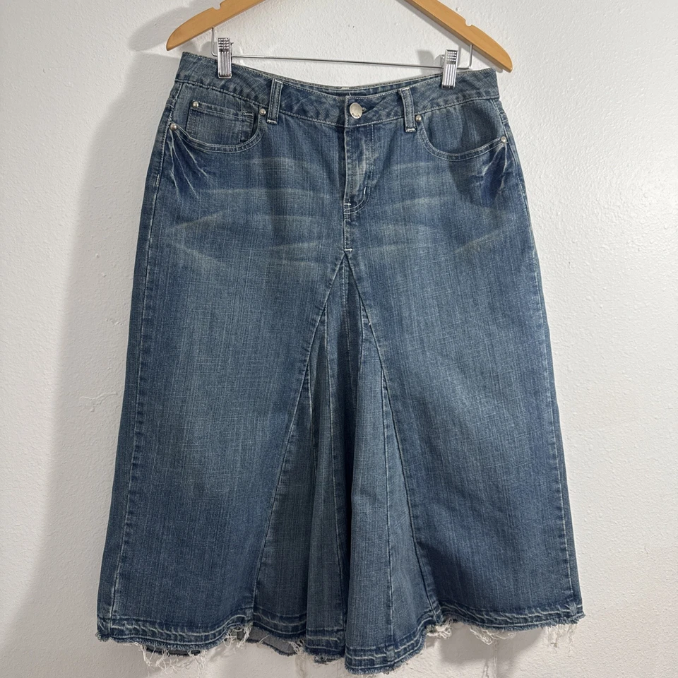 De Colección Baccini Falda Denim Mujer 12 Azul Jean Y2K Modesto Elastizado Vaquera Foto 1 de 4