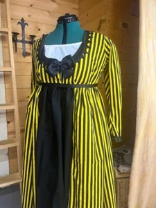 Empire Waist Two Piece Bridgerton Jane Austen Style Gown Set - Picture 1 of 9