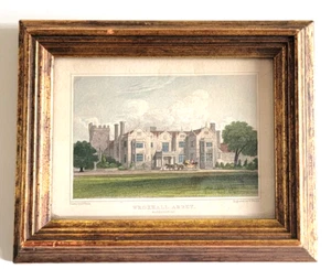 Grabados de colección RAROS Wroxhall Abbey London coloreados a mano reproducción T. Wilson & Son - Imagen 1 de 11