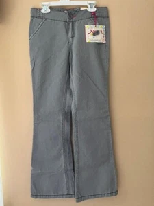 NORI PANTS GIRL'S SIZE 12 BOOT CUT BUTTON PANTS GRAY NEW w/TAGS - Picture 1 of 6