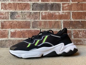Adidas Ozweego Core Black Solar Green Men’s Size 9 Brand New Authentic - Picture 1 of 12