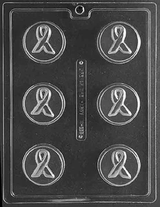AWARENESS RIBBON COOKIE Chocolate Candy Soap mold breast any cancer oreo brain - Picture 1 of 1