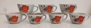 Vintage Mancioli Floral Orange/Rot Tee/Kaffeetassen Made in Italy (7) - Bild 1 von 21