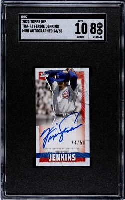 2023 Topps Rip TRA-FJ Fergie Jenkins Mini Auto 24/50 Auto PSA 10 - Image 1 of 2