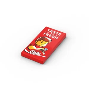 Cola Poster ❤️ Custom printed original LEGO® brick tile /24014 - Bild 1 von 1