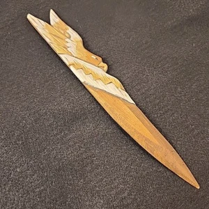 Signed Dick Steele Carved Wood Eagle Letter Opener - Picture 1 of 9