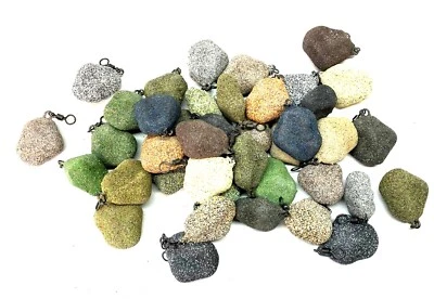 RUSSTHEFISH 2 Unzen ROCK BLEIGEWICHTE SINKER strukturiert glatt Meer/Karpfen Angelgerät