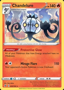 x1 Chandelure - 033/192 - Holo Rare Pokemon SS02 Rebel Clash M/NM - Picture 1 of 1