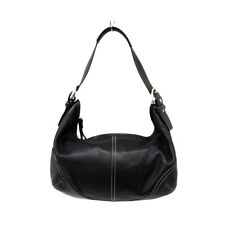 Auth COACH - 9542 Black Leather Shoulder Bag