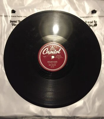 Roy Hogsed-Cocaine Blues/Fishtail Boogie-10 Inch-78 RPM-Johnny Cash, Bob Dylan Foto 1 de 4
