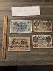 4 X 1908 -1914 Germany 🇩🇪 Mark Banknote see photos, free ship