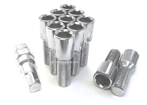 (20) 12x1.25 TUNER LUG BOLT CHROME 6-SIDED HT WHEEL LOCK 28MM FIAT JEEP RENEGADE - Picture 1 of 3