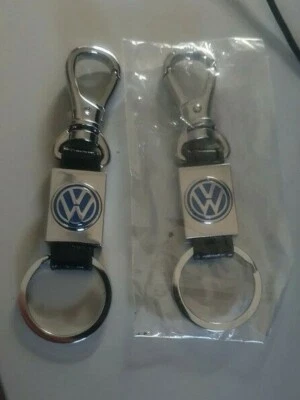 Lot de deux Porte clé  mousqueton vraie cuir  neuf sous blister - Photo 1/2