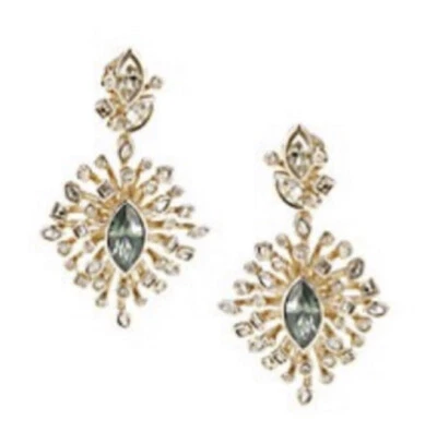 Brincos candelabro Alexis Bittar Navette cristal explosão poste. Estilo: AB94E029 - Imagem 1 de 4