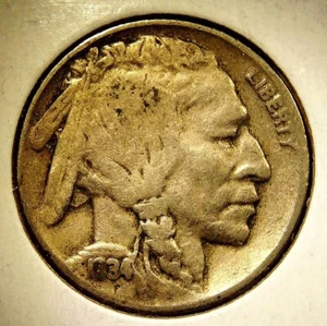 1934-D Buffalo Nickel 5 Cent KM# 134 SPC-71 - Picture 1 of 2