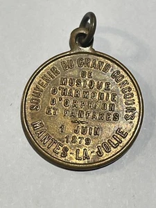 Médaille Souvenir du Grand Concours de Musique Mantes-la-Jolie 1 Juin 1879 (1-6) - Picture 1 of 4