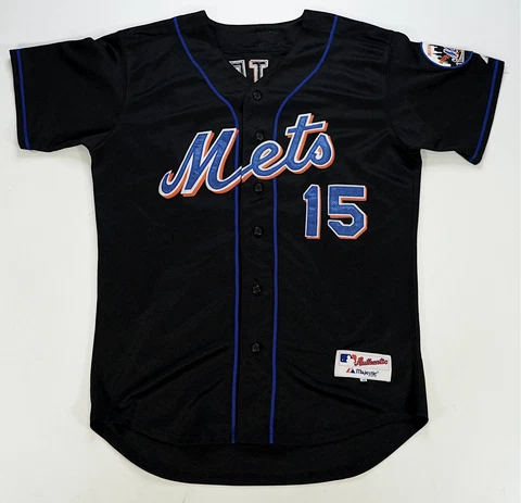 Rare VTG MAJESTIC Carlos Beltran New York Mets Authentic Jersey 2000s Black 48 Cover