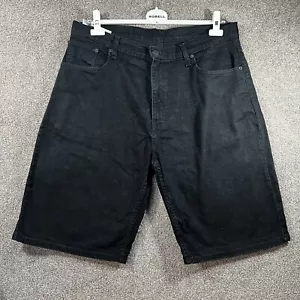 Levi's 569 Waterless Bermuda Shorts Men's 36 Black Denim 5-Pockets Zip Fly - Picture 1 of 10