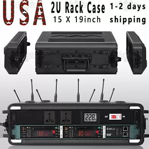 2U Waterproof & Dustproof 19" Shock Mount Rack Case | Durable Flight Case - Picture 1 of 6
