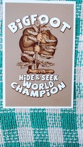 AWESOME POST CARD BIGFOOT HIDE & SEEK WORLD CHAMPION - Picture 1 of 12