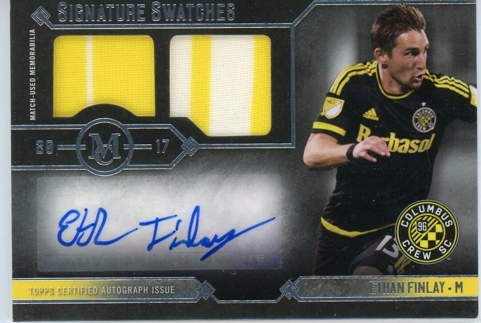 2017 TOPPS MLS MUSEUM COLLECTION AUTO RELIC JERSEY PATCH /35 ETHAN FINLAY CREW ! - Image 1 of 1