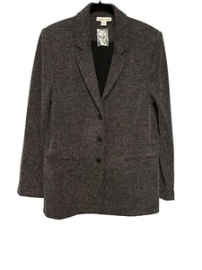 Chaqueta Blazer Coldwater Creek Para Mujer Tweed Blanco y Negro Tres Botones Talla 16 - Imagen 1 de 9