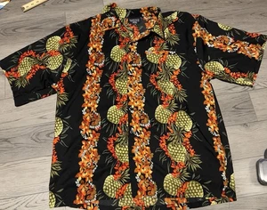 Camicia tropicale Pacific & Co con bottoni taglia XXL leggera con ananas - Foto 1 di 3