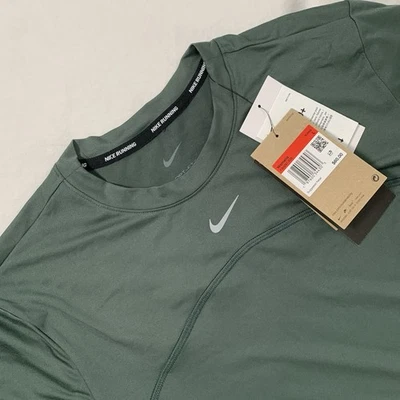 NWT NIKE Women’s Sz L Dri-FIT Swift Element UV Crew-Neck Running Top Vintage Grn - Image 1 of 4