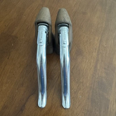 Vintage Dia Compe Road Bar Road Levers Silver - Brown Hoods - Image 1 of 4