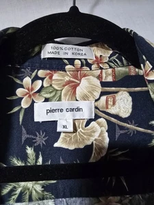 Pierre Cardin Men's Hawaiian Camp Shirt  Size XL, 100% Cotton, Button-Up - Picture 1 of 6