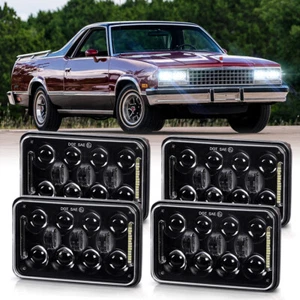 4pcs 4X6'' LED Headlights Halo Projector DRL For Ford Mustang Thunderbird Probe - Picture 1 of 16