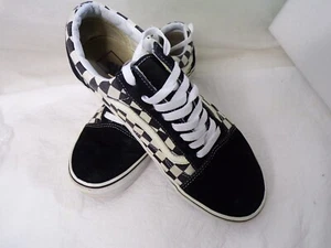 Vans Off the Wall schwarz & cremefarbene Turnschuhe, Herrengröße 9, Damengröße 10,5 - Bild 1 von 7