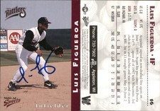 Luis Figueroa Signed 1998 Multi-Ad Wisconsin Timber Rattlers Card Auto AU