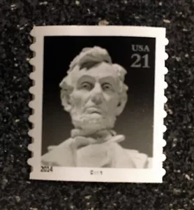 USA2014 #4861 21c Abraham Lincoln Memorial - PNC Plate Number Coil Single - Picture 1 of 1