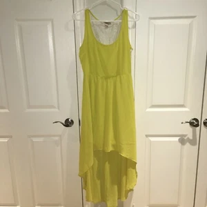 Forever 21 Love 21 Women Ladies Hi-Low Dress Skirt Lime Green Medium M Used - Picture 1 of 7